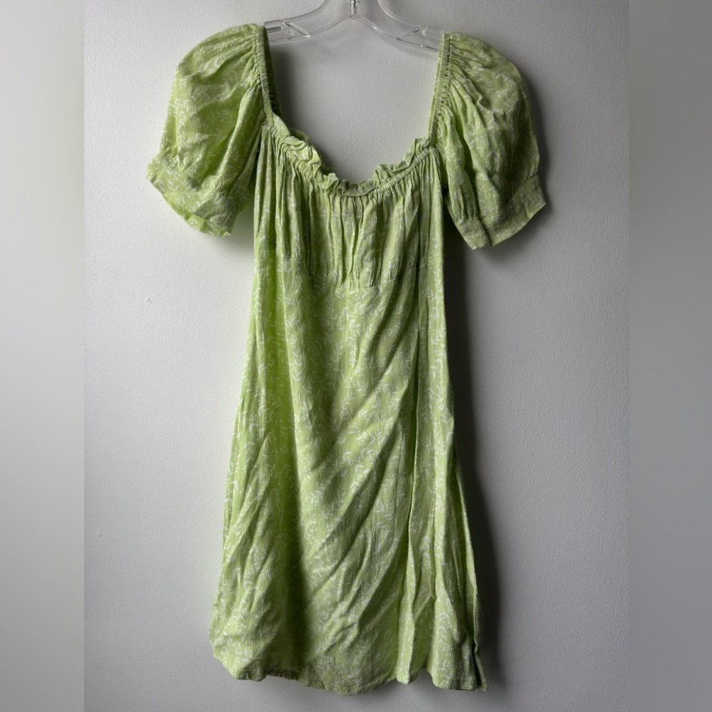 With Jean Lime Green Mini Dress